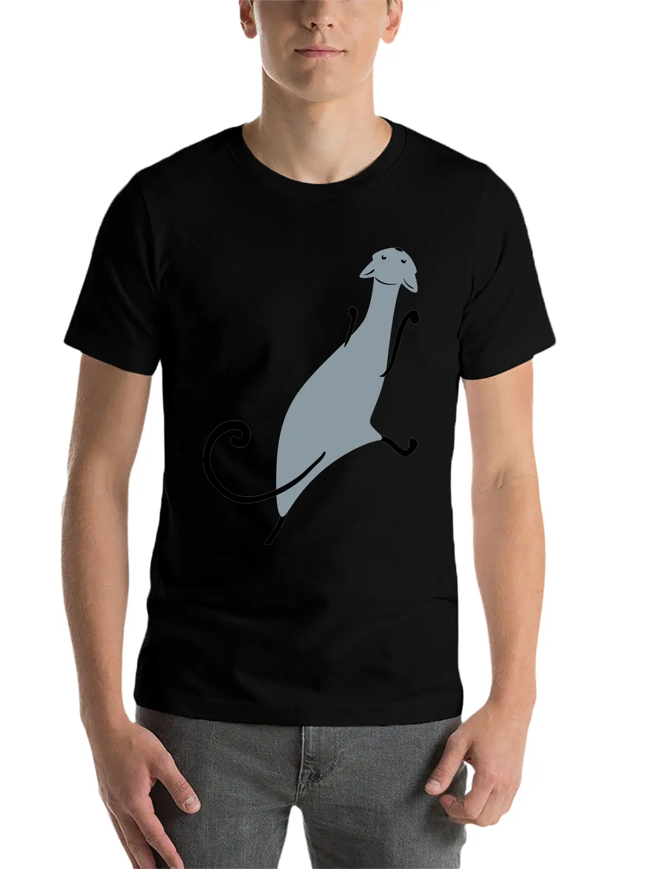 Dancing Cat Unisex Casual T-Shirt – Clean Design For Daily Comfort
