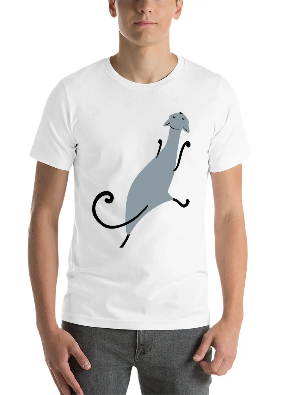 Dancing Cat Unisex Casual T-Shirt – Clean Design For Daily Comfort