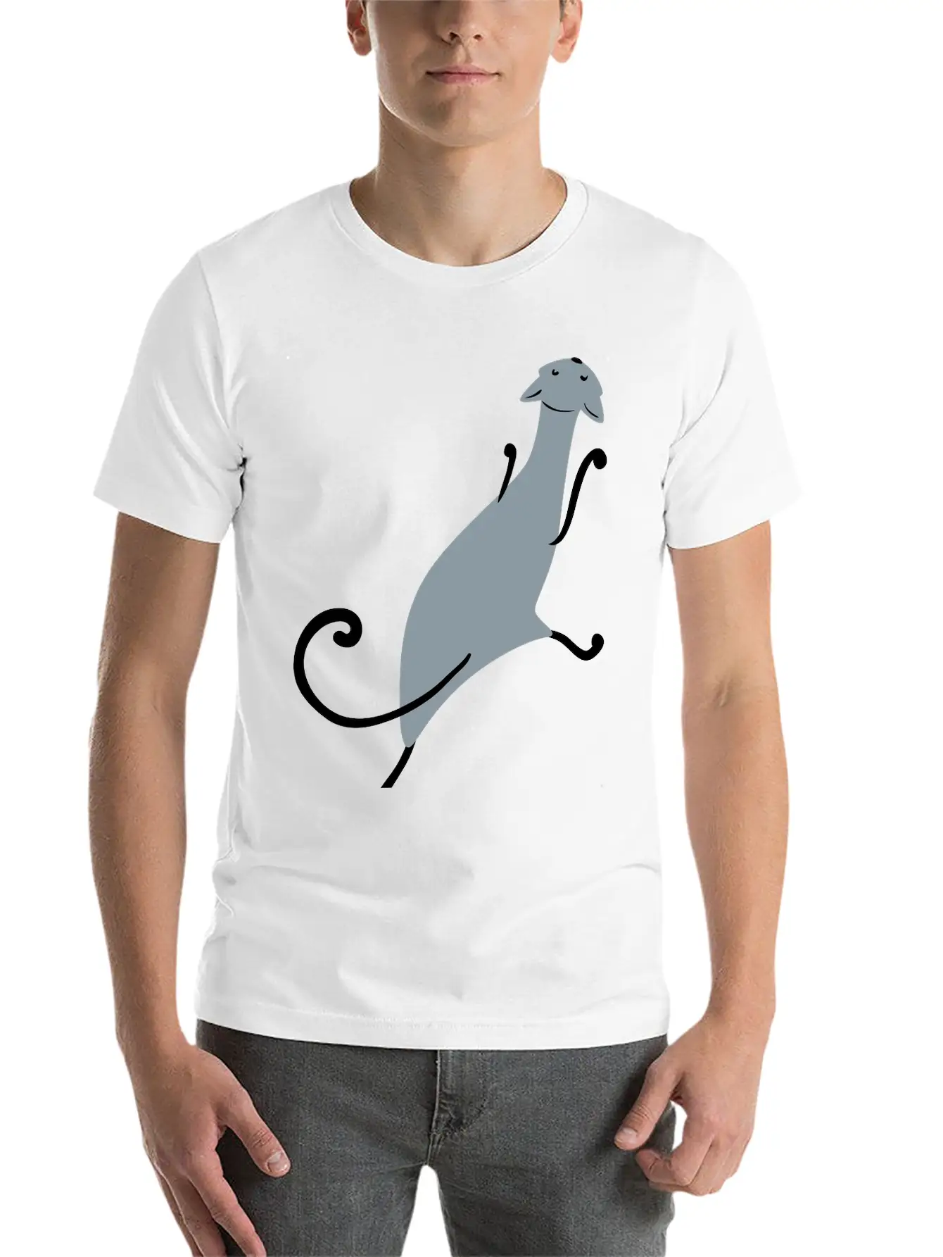 Dancing Cat Unisex Casual T-Shirt – Clean Design For Daily Comfort