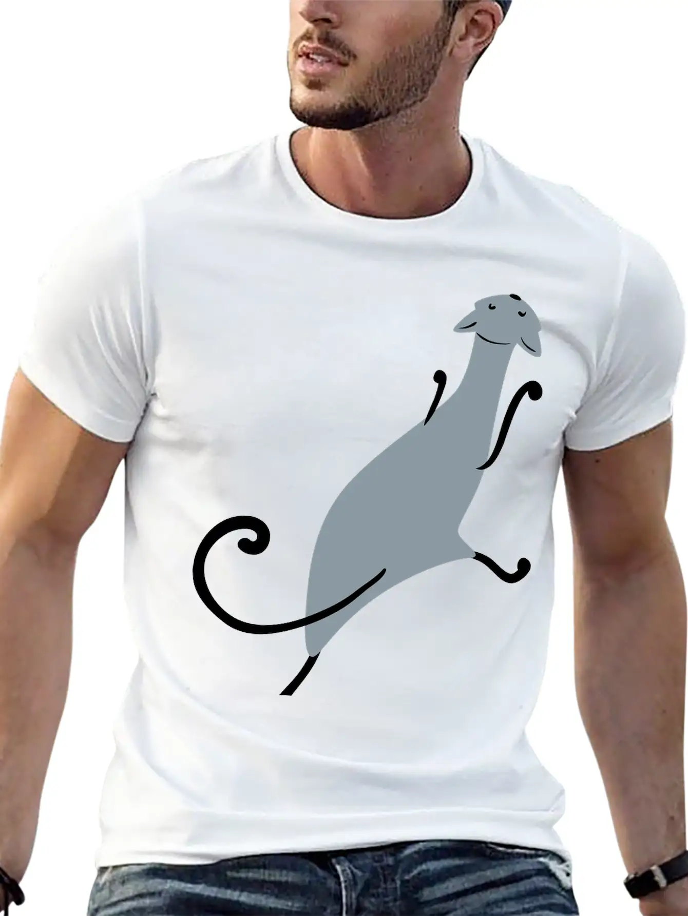 Dancing Cat Unisex Casual T-Shirt – Clean Design For Daily Comfort