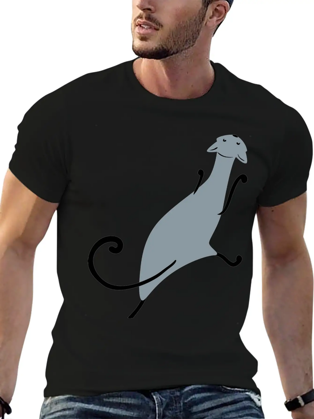 Dancing Cat Unisex Casual T-Shirt – Clean Design For Daily Comfort