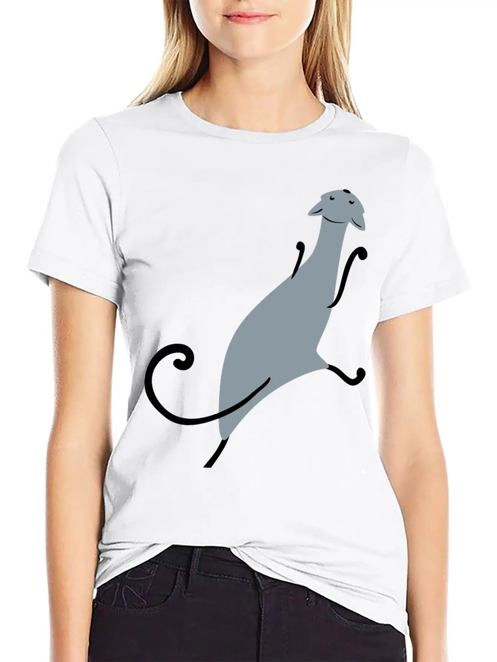Dancing Cat Unisex Casual T-Shirt – Clean Design For Daily Comfort