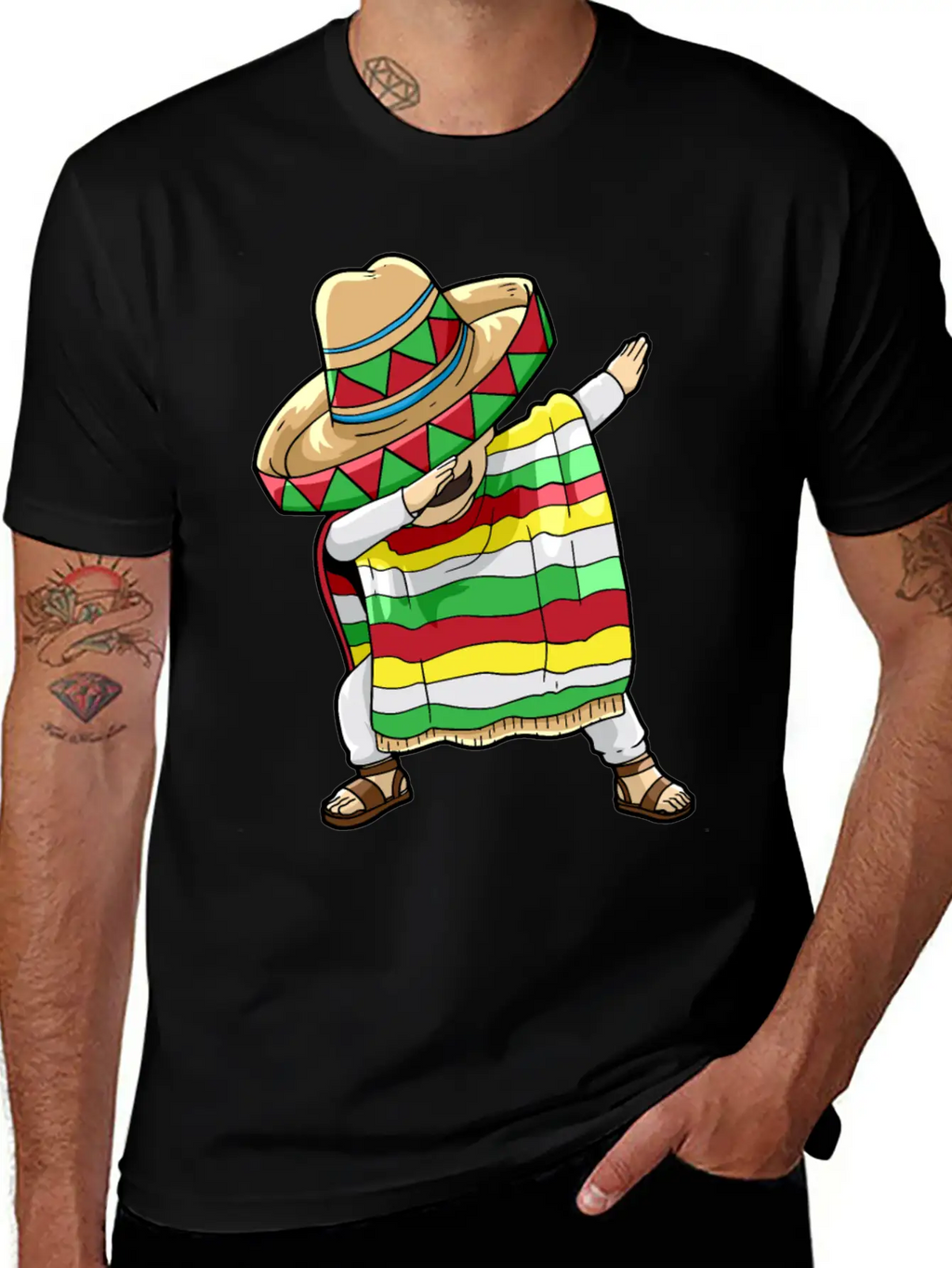 Dancing Mexican Breathable Soft Cotton T-Shirt – Timeless Casual Look