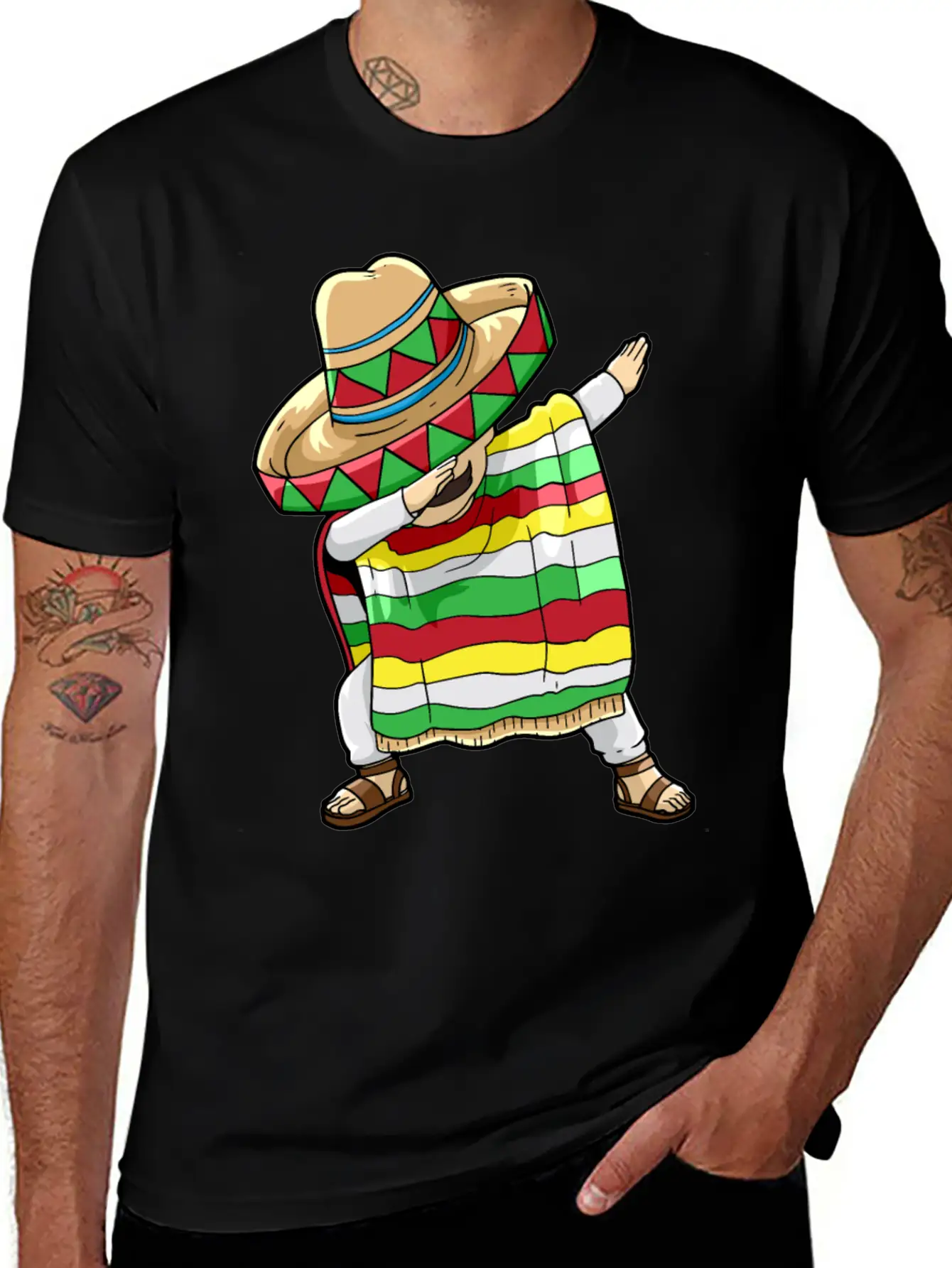 Dancing Mexican Breathable Soft Cotton T-Shirt – Timeless Casual Look