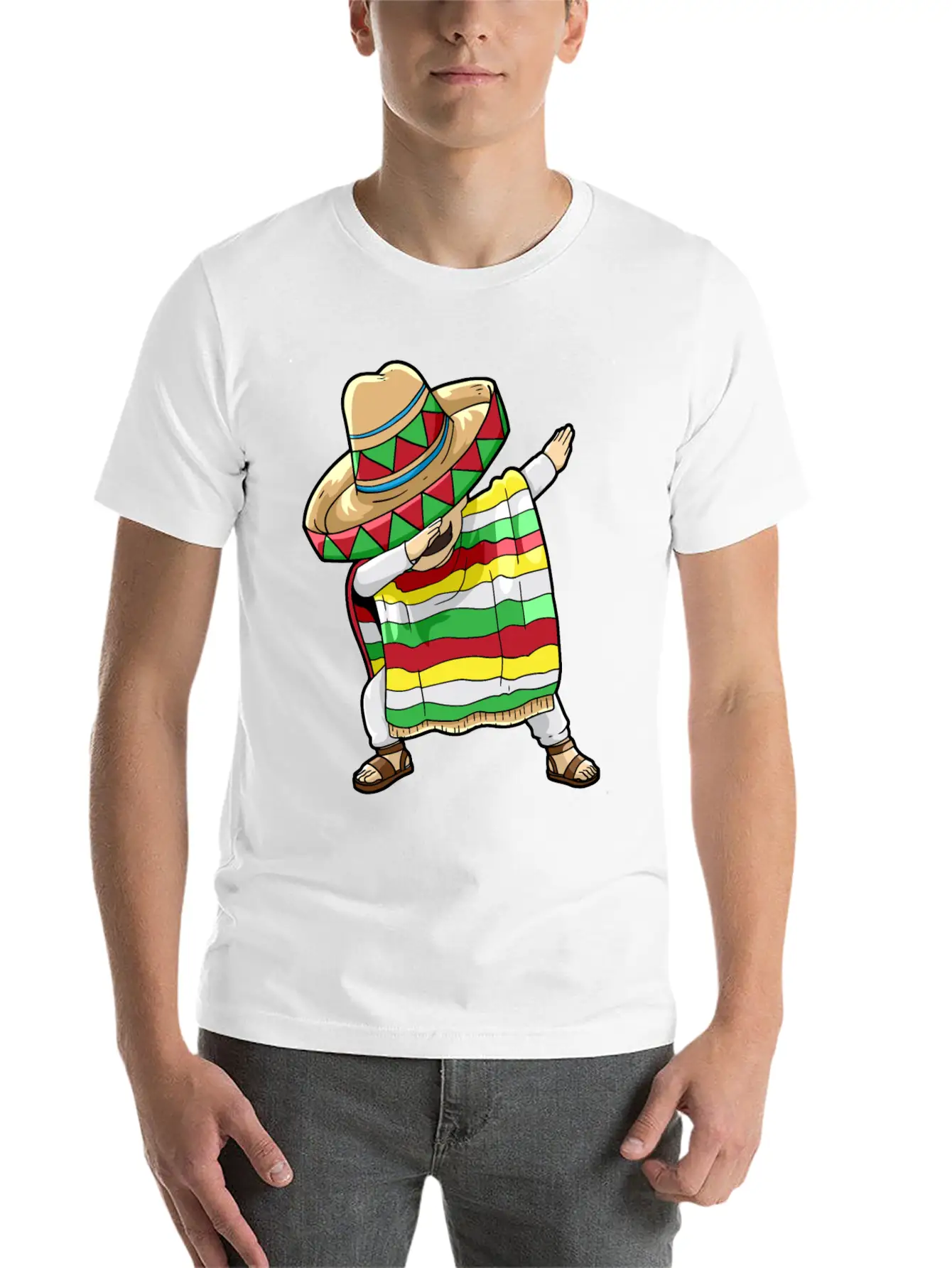 Dancing Mexican Breathable Soft Cotton T-Shirt – Timeless Casual Look