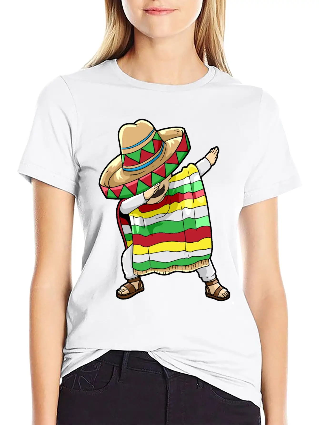 Dancing Mexican Breathable Soft Cotton T-Shirt – Timeless Casual Look