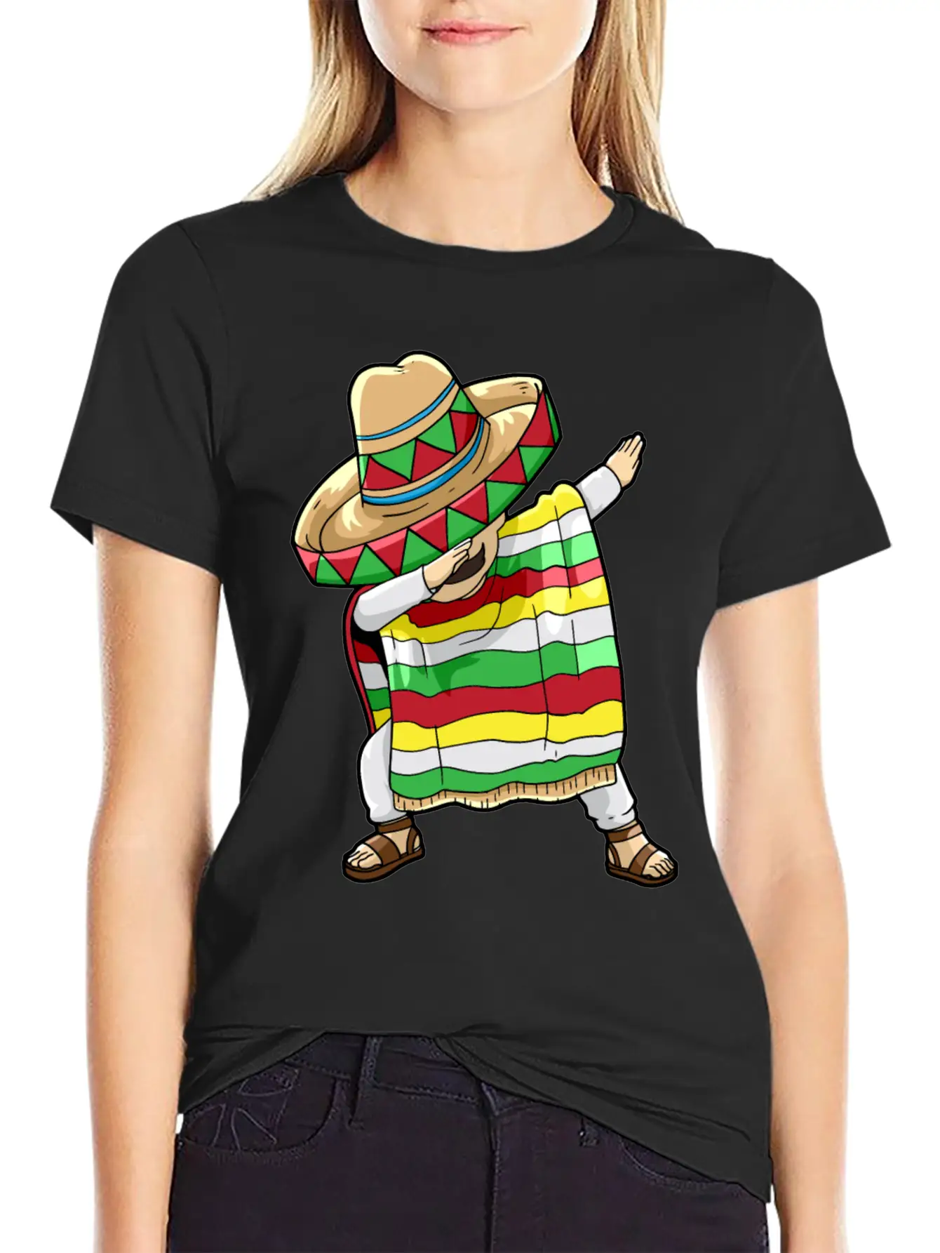 Dancing Mexican Breathable Soft Cotton T-Shirt – Timeless Casual Look