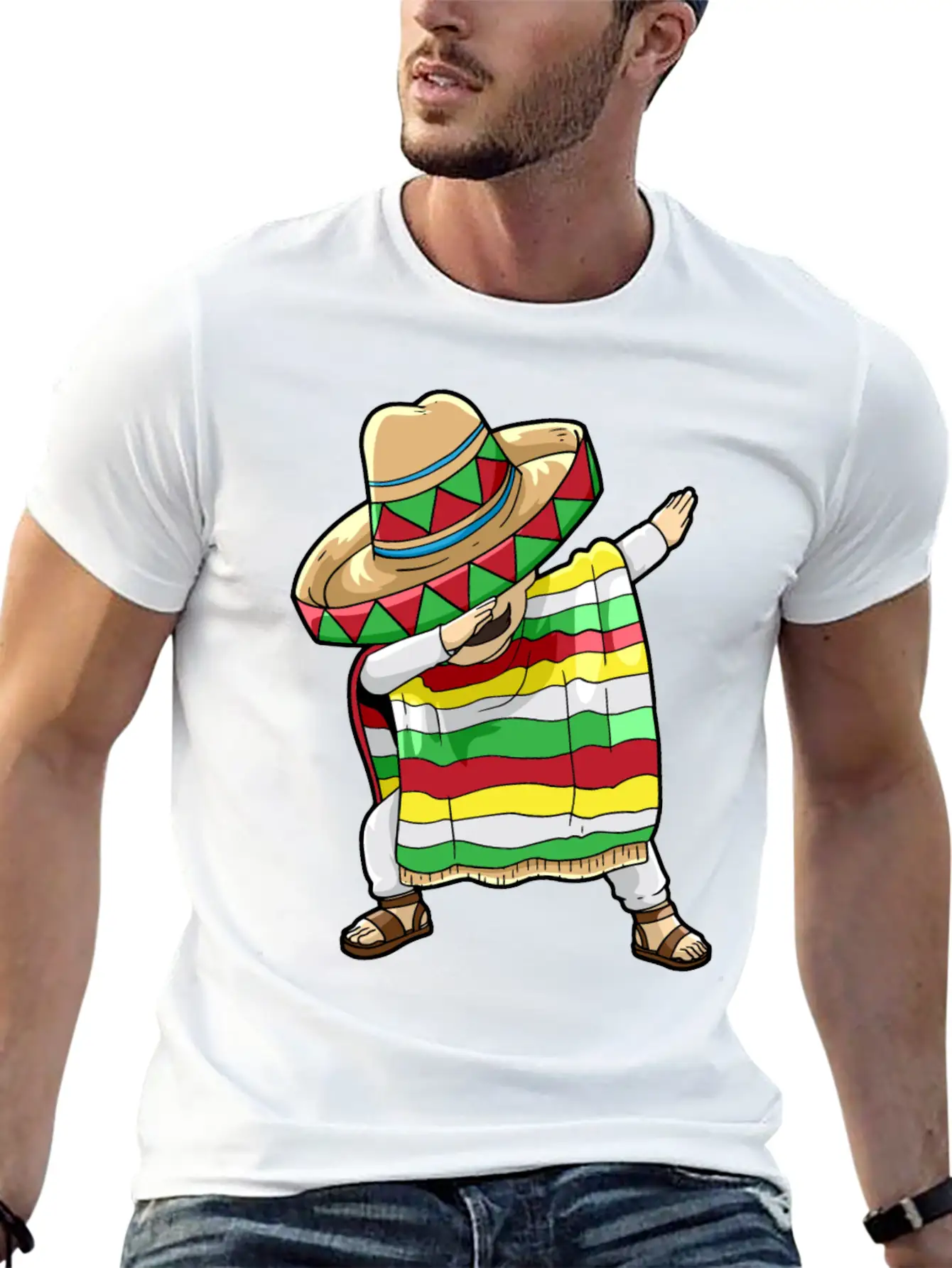 Dancing Mexican Breathable Soft Cotton T-Shirt – Timeless Casual Look