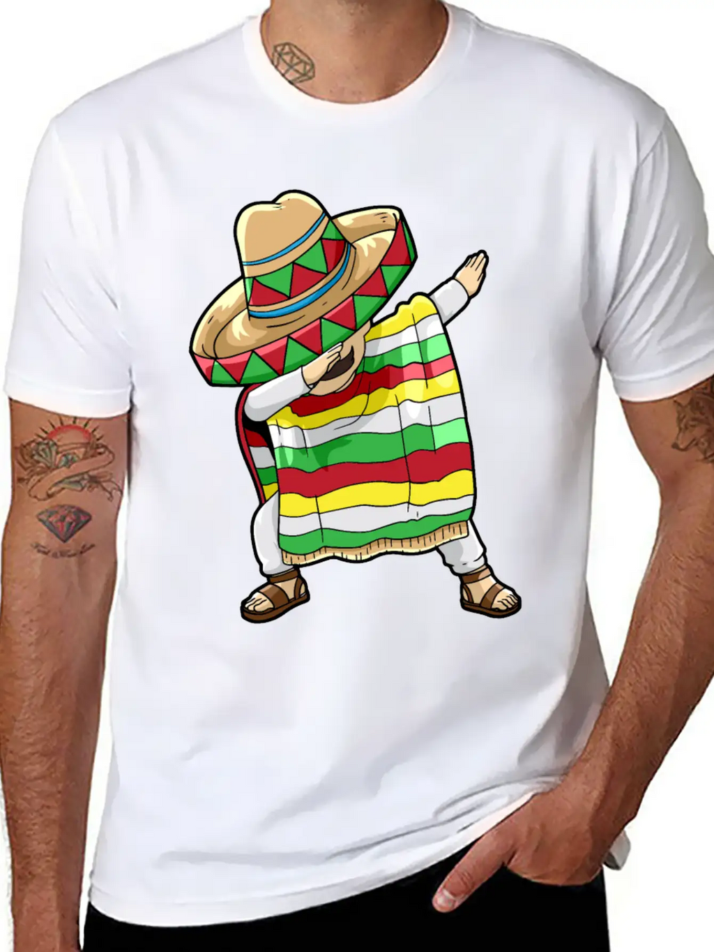 Dancing Mexican Breathable Soft Cotton T-Shirt – Timeless Casual Look