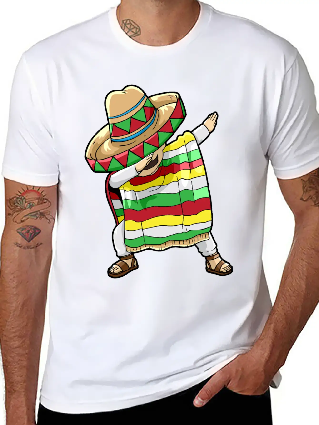 Dancing Mexican Breathable Soft Cotton T-Shirt – Timeless Casual Look