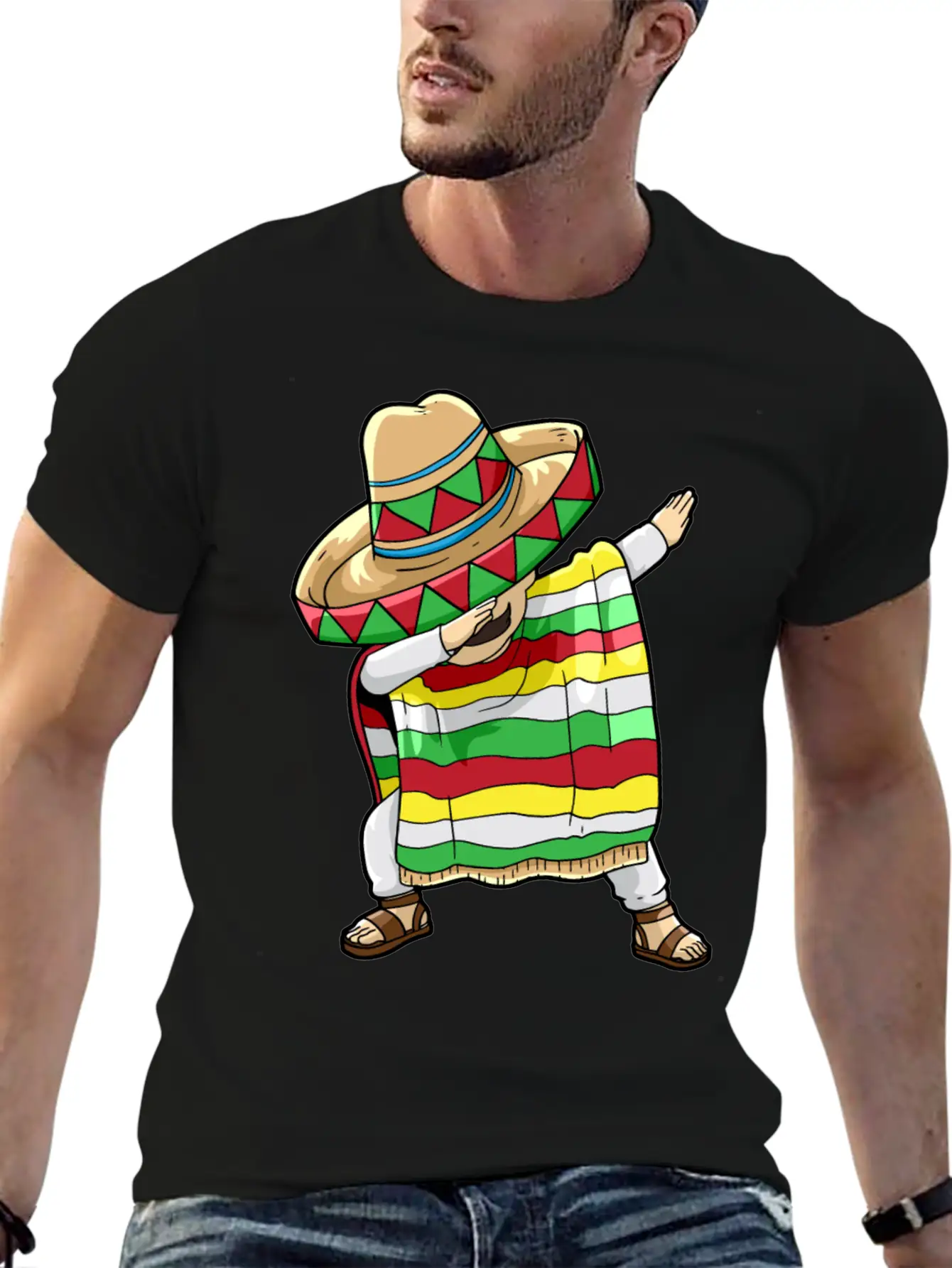 Dancing Mexican Breathable Soft Cotton T-Shirt – Timeless Casual Look