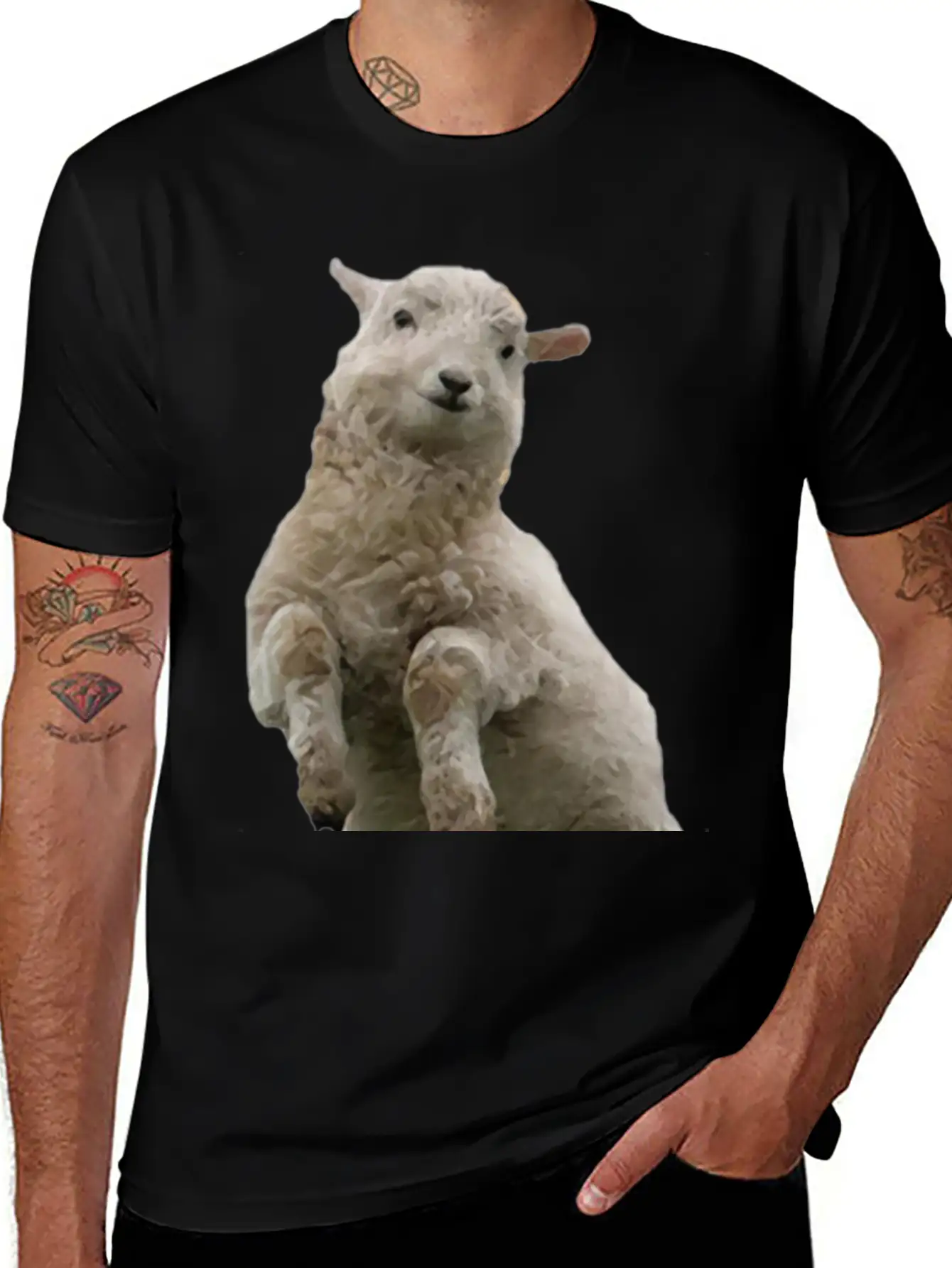 Dancing Sheep Classic Cotton Tee – Unisex Comfort For Any Season