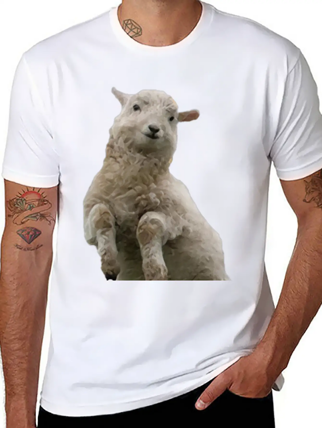 Dancing Sheep Classic Cotton Tee – Unisex Comfort For Any Season