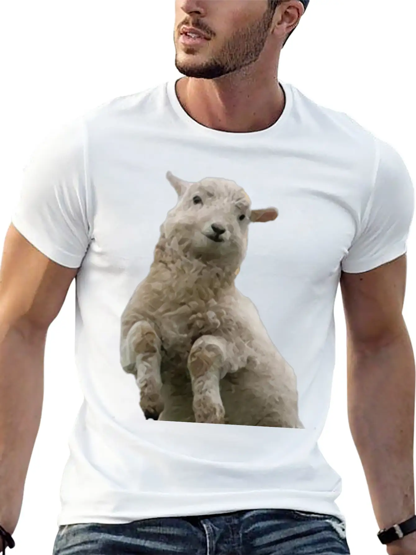 Dancing Sheep Classic Cotton Tee – Unisex Comfort For Any Season