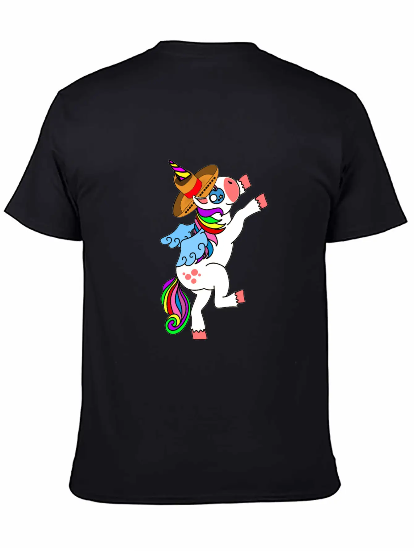 Dancing White Unicorn Cinco De Mayo And Mardy Gras Basic Graphic T-Shirt – Daily Comfort In Soft Cotton