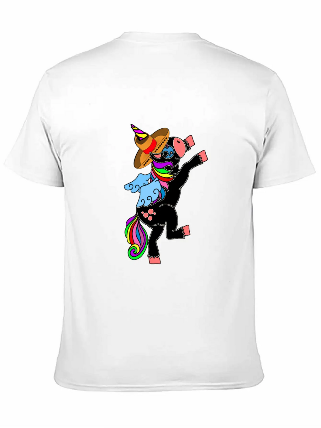 Dancing White Unicorn Cinco De Mayo And Mardy Gras Basic Graphic T-Shirt – Daily Comfort In Soft Cotton