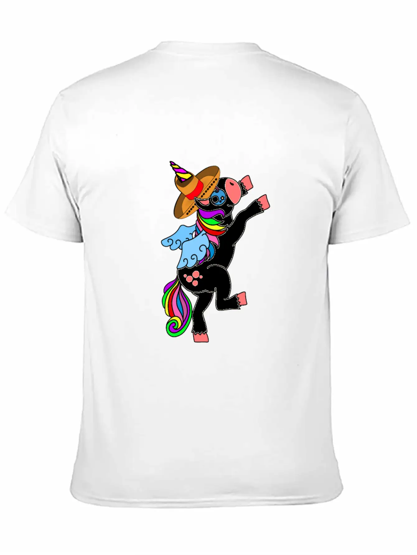 Dancing White Unicorn Cinco De Mayo And Mardy Gras Basic Graphic T-Shirt – Daily Comfort In Soft Cotton