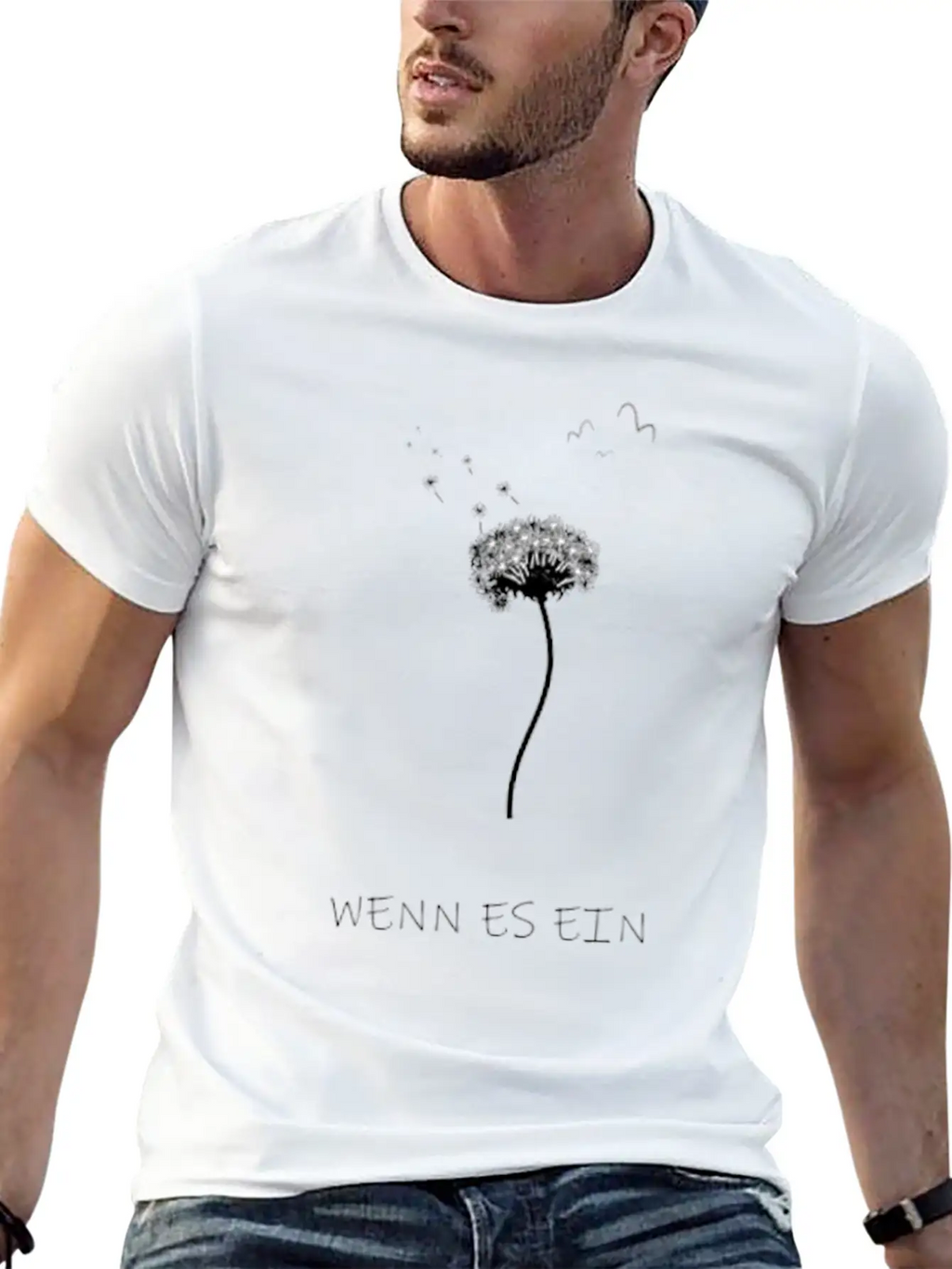 Dandelion Asphalt Saying Breathable Soft Cotton T-Shirt – Timeless Casual Look