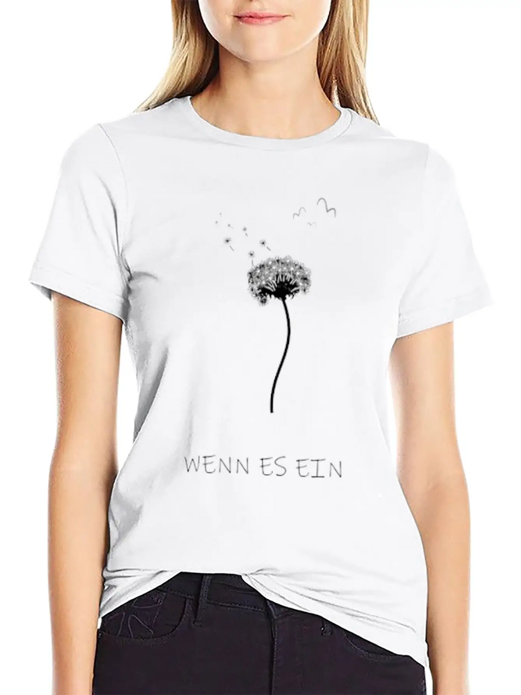 Dandelion Asphalt Saying Breathable Soft Cotton T-Shirt – Timeless Casual Look