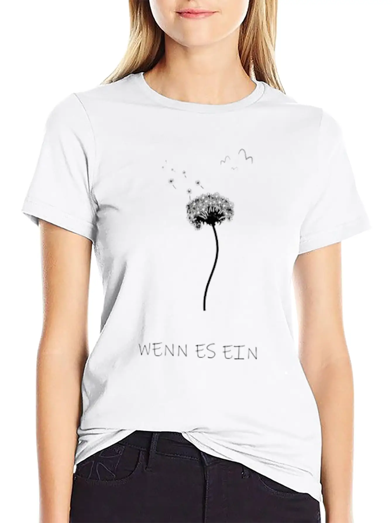 Dandelion Asphalt Saying Breathable Soft Cotton T-Shirt – Timeless Casual Look