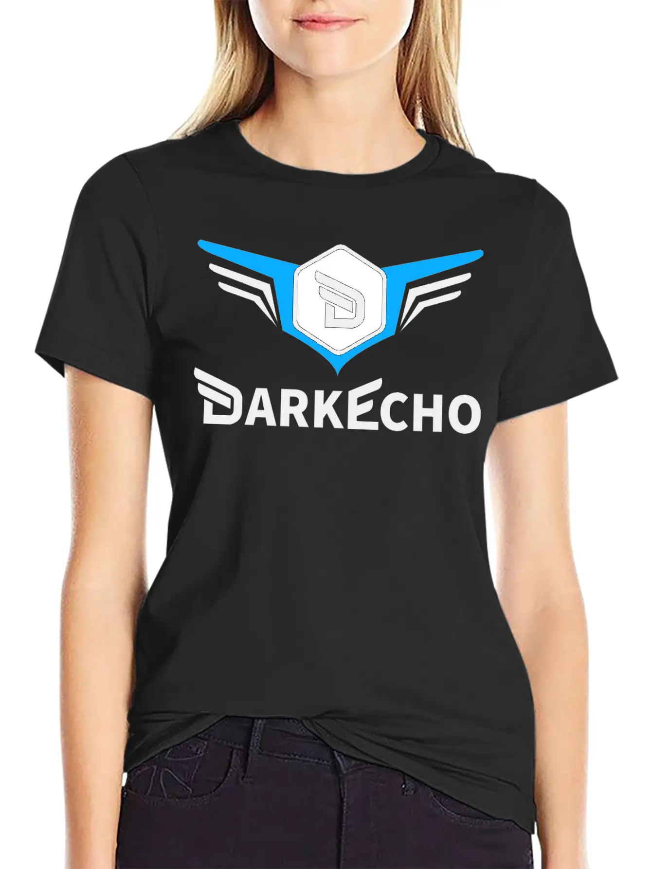 Dark Echo Logo & Name Essential Cotton Tee For Daily Outfits – Unisex Style