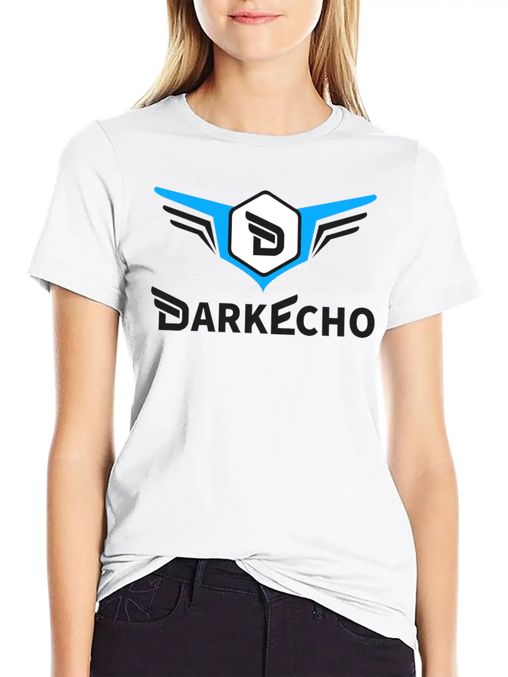 Dark Echo Logo & Name Essential Cotton Tee For Daily Outfits – Unisex Style