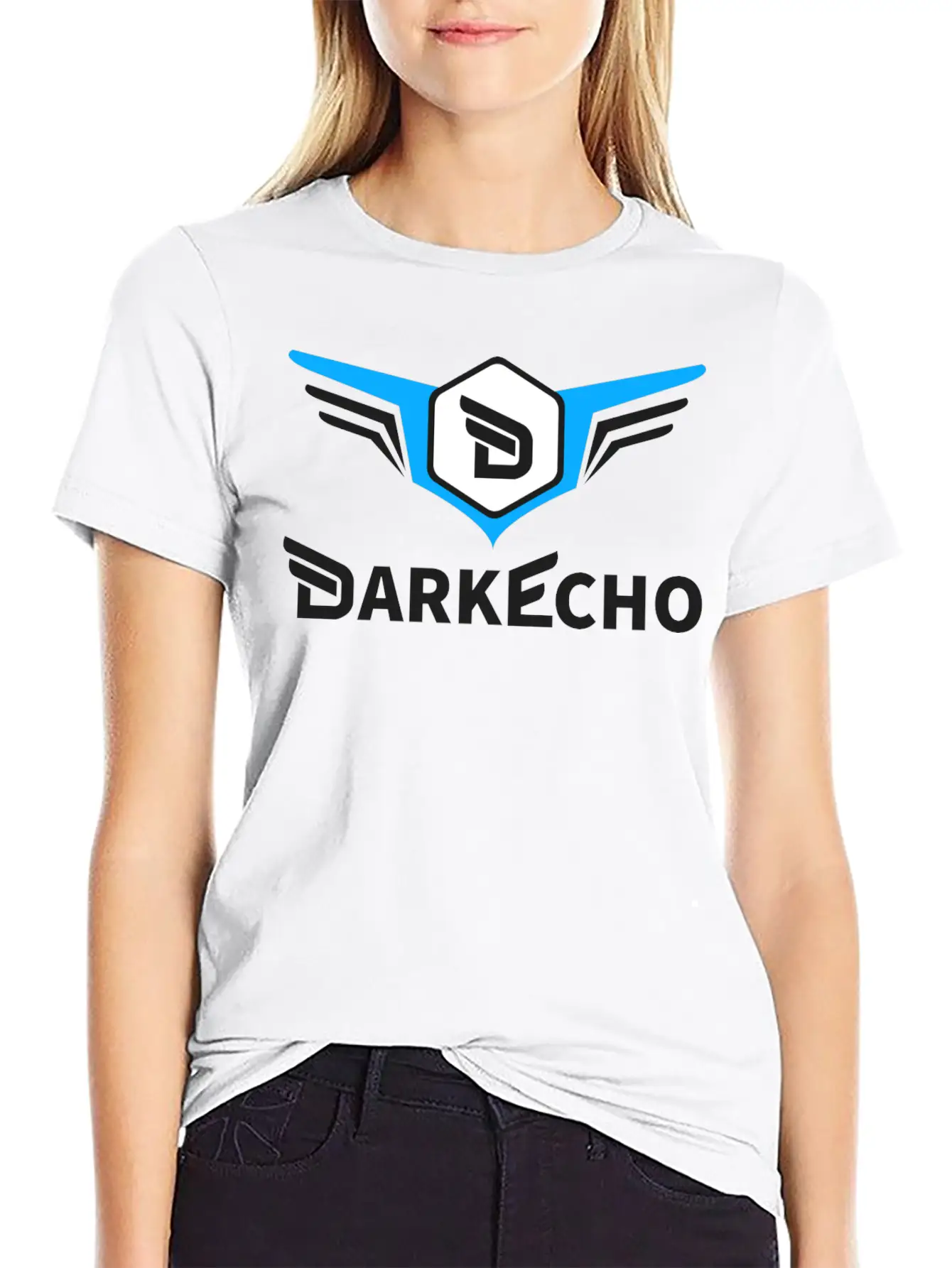 Dark Echo Logo & Name Essential Cotton Tee For Daily Outfits – Unisex Style