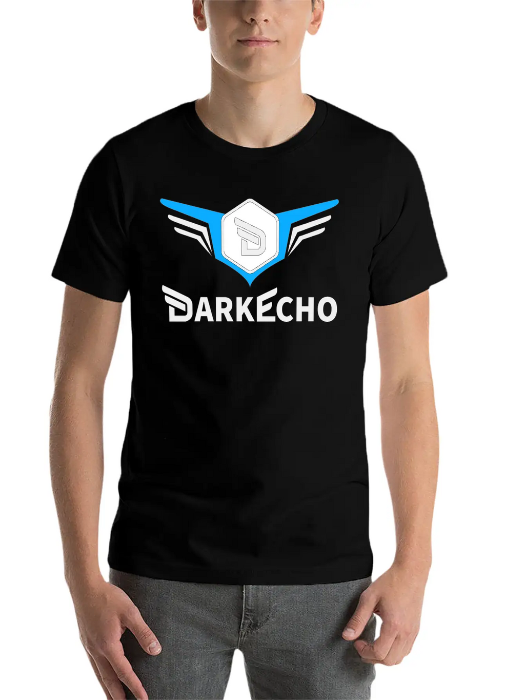 Dark Echo Logo & Name Essential Cotton Tee For Daily Outfits – Unisex Style
