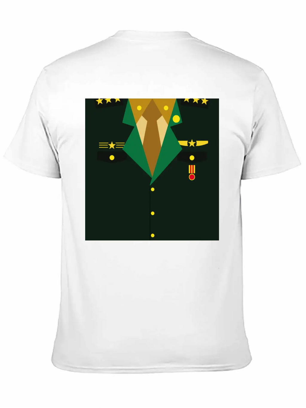 Dark Green Military Uniform Medal - Idea Gift Essential Cotton Tee For Daily Outfits – Unisex Style