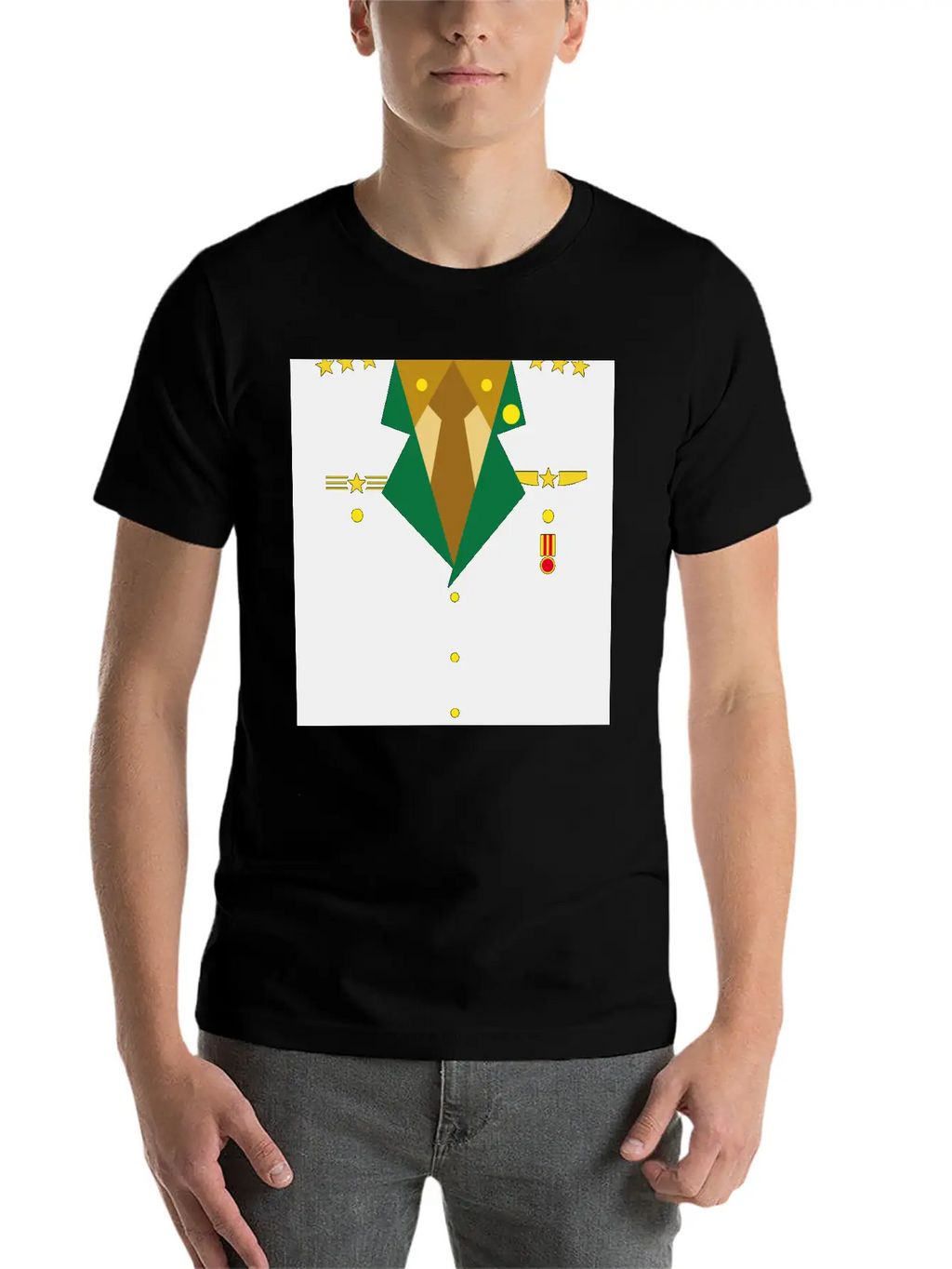 Dark Green Military Uniform Medal - Idea Gift Essential Cotton Tee For Daily Outfits – Unisex Style