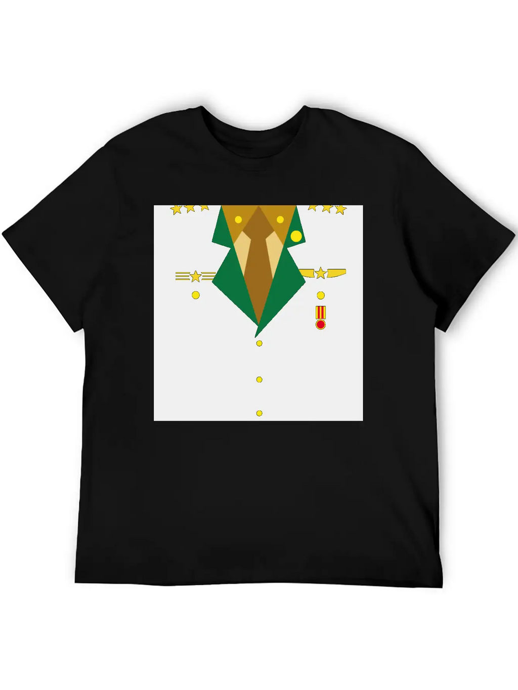 Dark Green Military Uniform Medal - Idea Gift Essential Cotton Tee For Daily Outfits – Unisex Style
