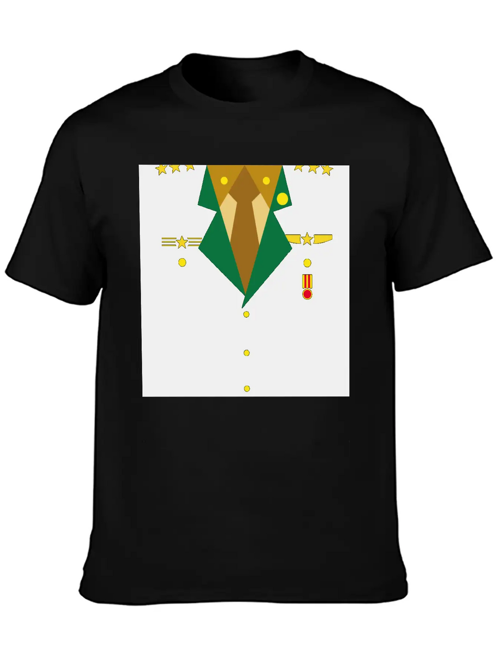 Dark Green Military Uniform Medal - Idea Gift Essential Cotton Tee For Daily Outfits – Unisex Style
