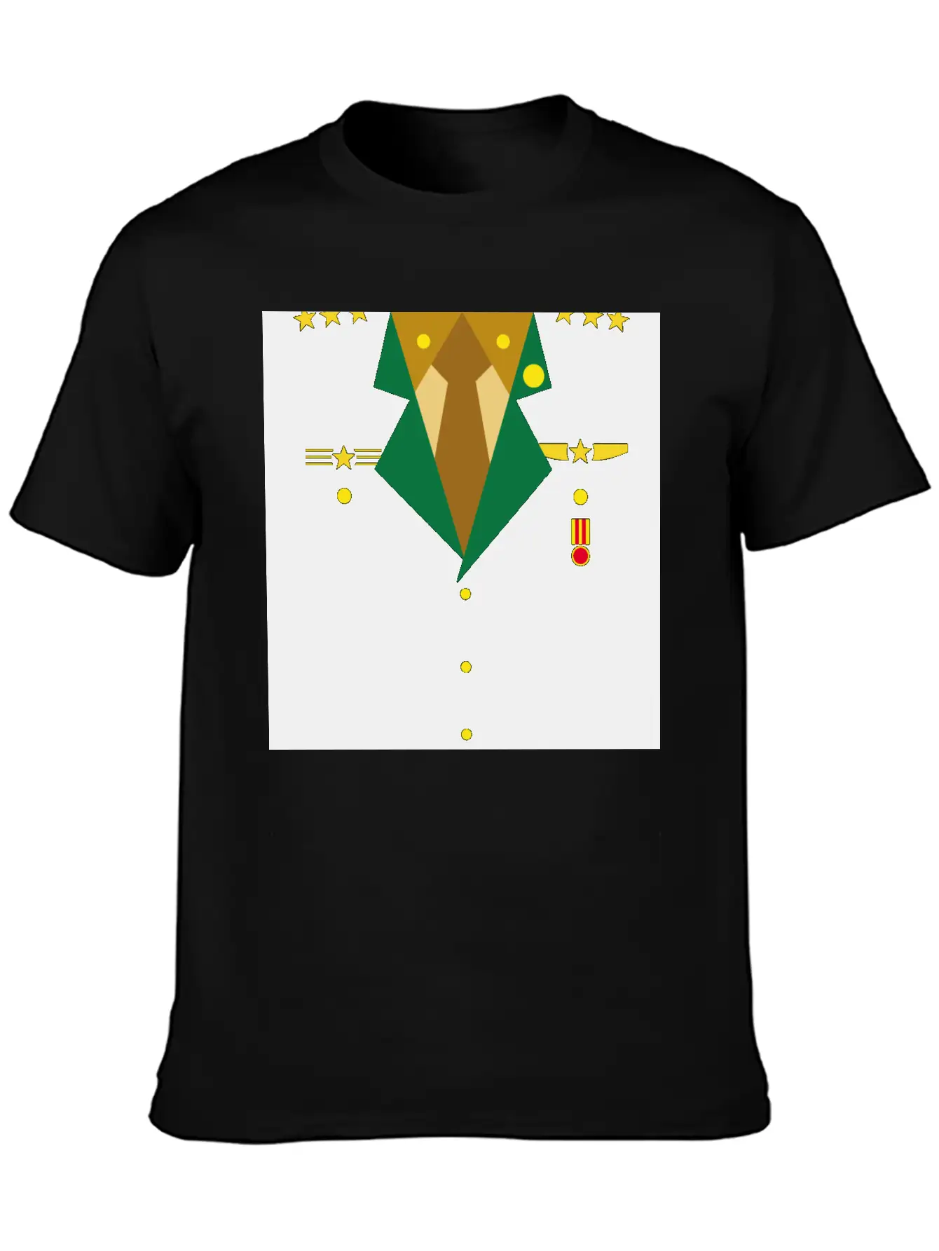 Dark Green Military Uniform Medal - Idea Gift Essential Cotton Tee For Daily Outfits – Unisex Style