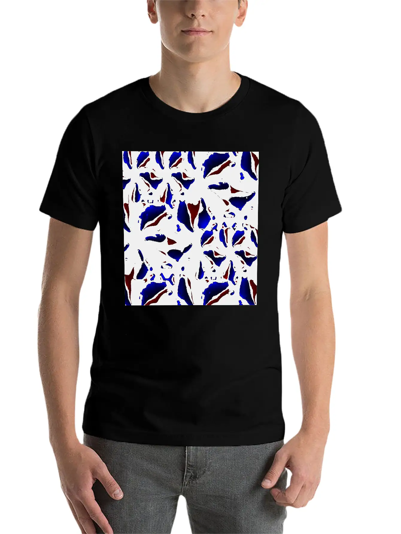 Dark Modern Texture Stylish Everyday T-Shirt – Unisex Basic Cotton Tee