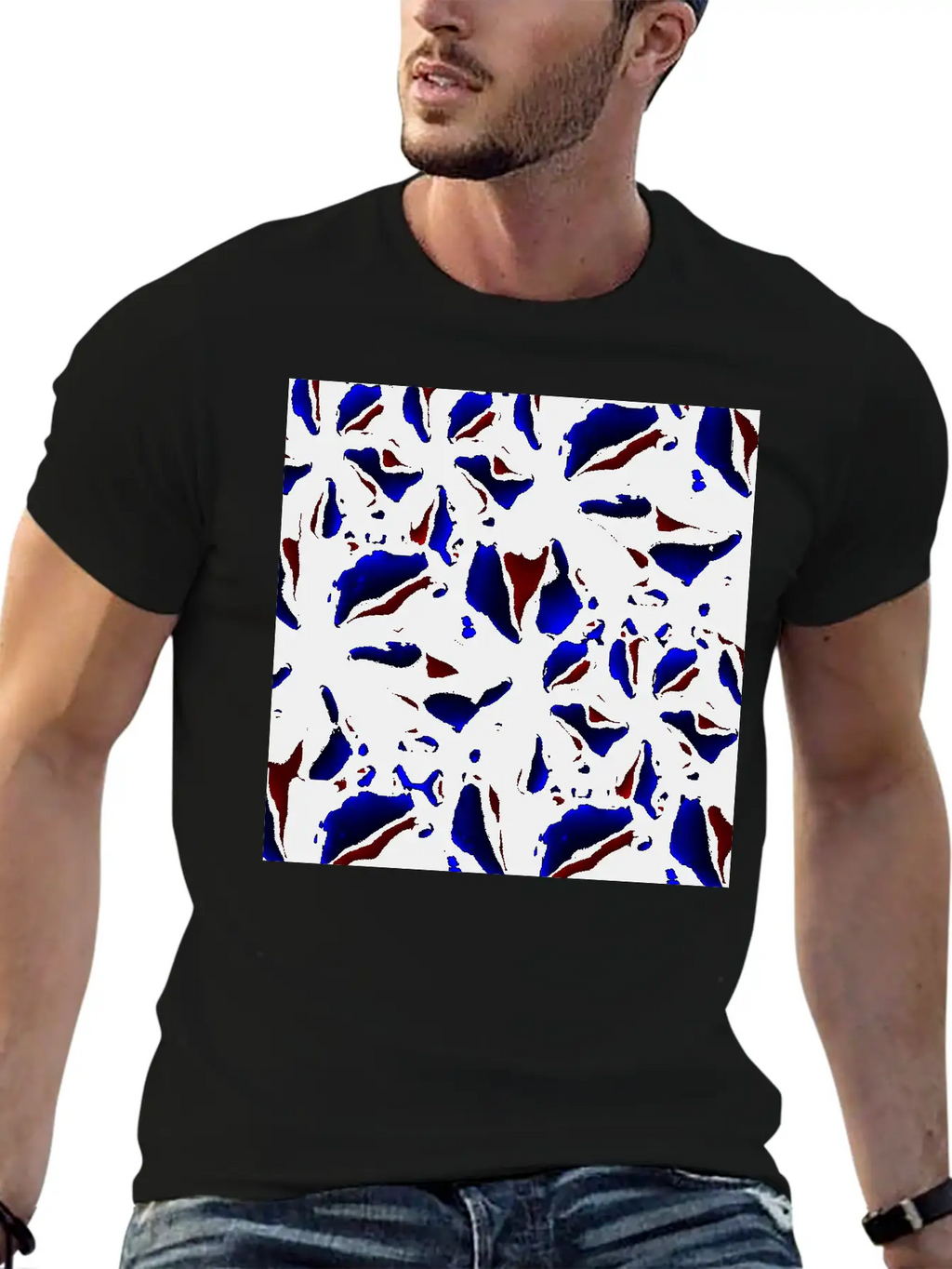 Dark Modern Texture Stylish Everyday T-Shirt – Unisex Basic Cotton Tee