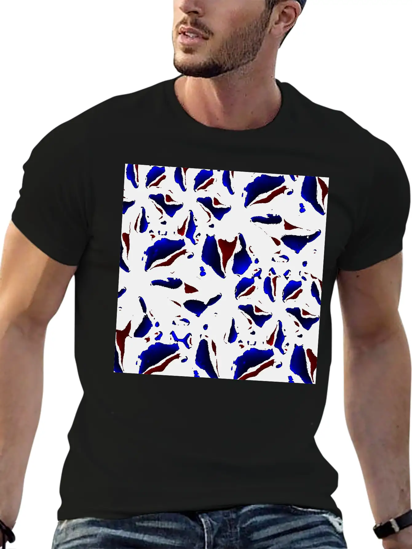Dark Modern Texture Stylish Everyday T-Shirt – Unisex Basic Cotton Tee