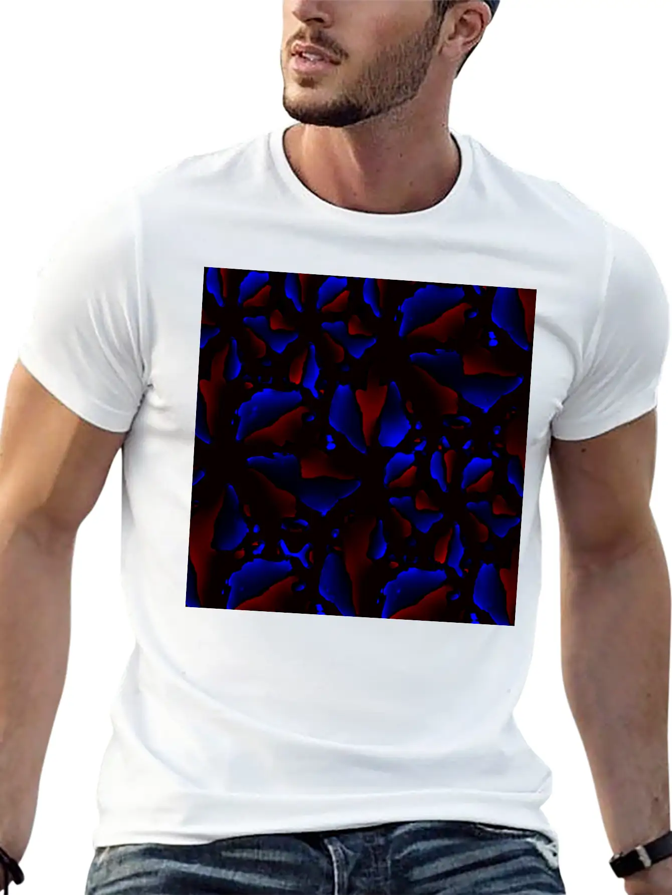Dark Modern Texture Stylish Everyday T-Shirt – Unisex Basic Cotton Tee