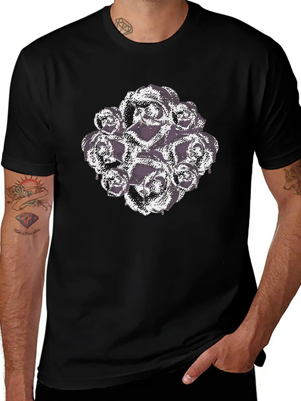 Dark Roses, Gothic, Gothic Fan Breathable Soft Cotton T-Shirt – Timeless Casual Look