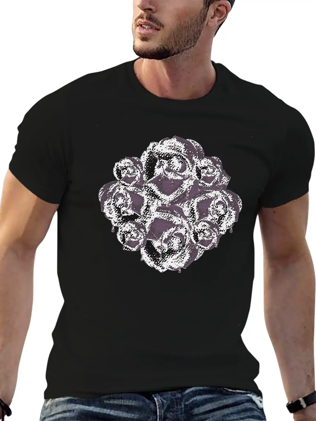 Dark Roses, Gothic, Gothic Fan Breathable Soft Cotton T-Shirt – Timeless Casual Look