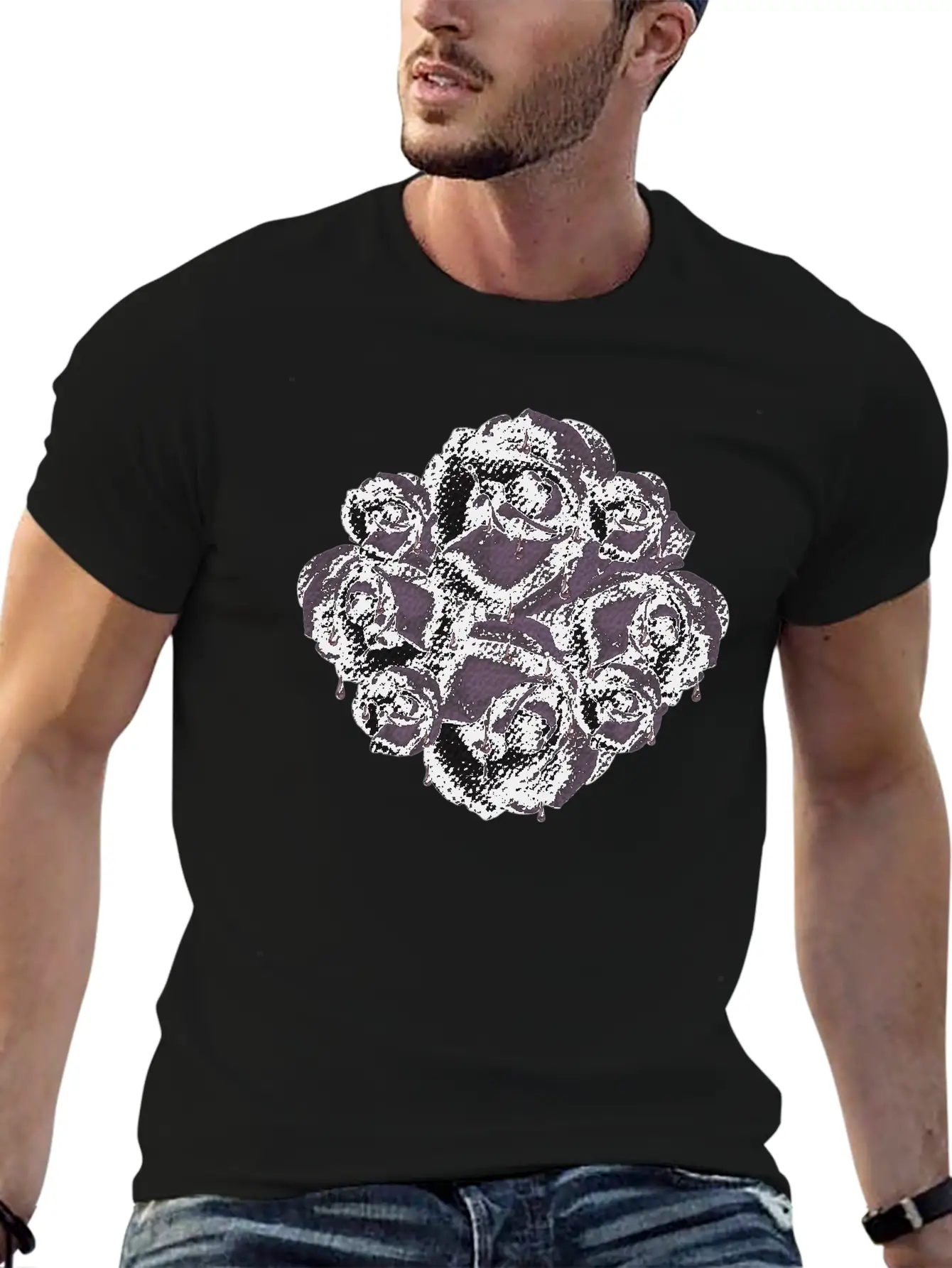 Dark Roses, Gothic, Gothic Fan Breathable Soft Cotton T-Shirt – Timeless Casual Look
