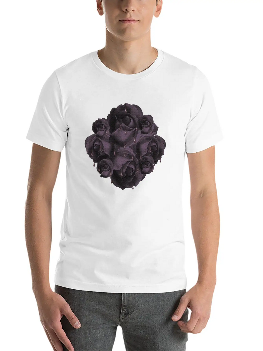 Dark Roses, Gothic, Gothic Fan Breathable Soft Cotton T-Shirt – Timeless Casual Look