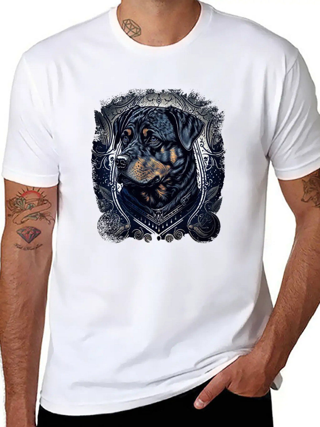 Dark Rottweiler Love Relaxed Everyday Tee – Lightweight And Durable Cotton