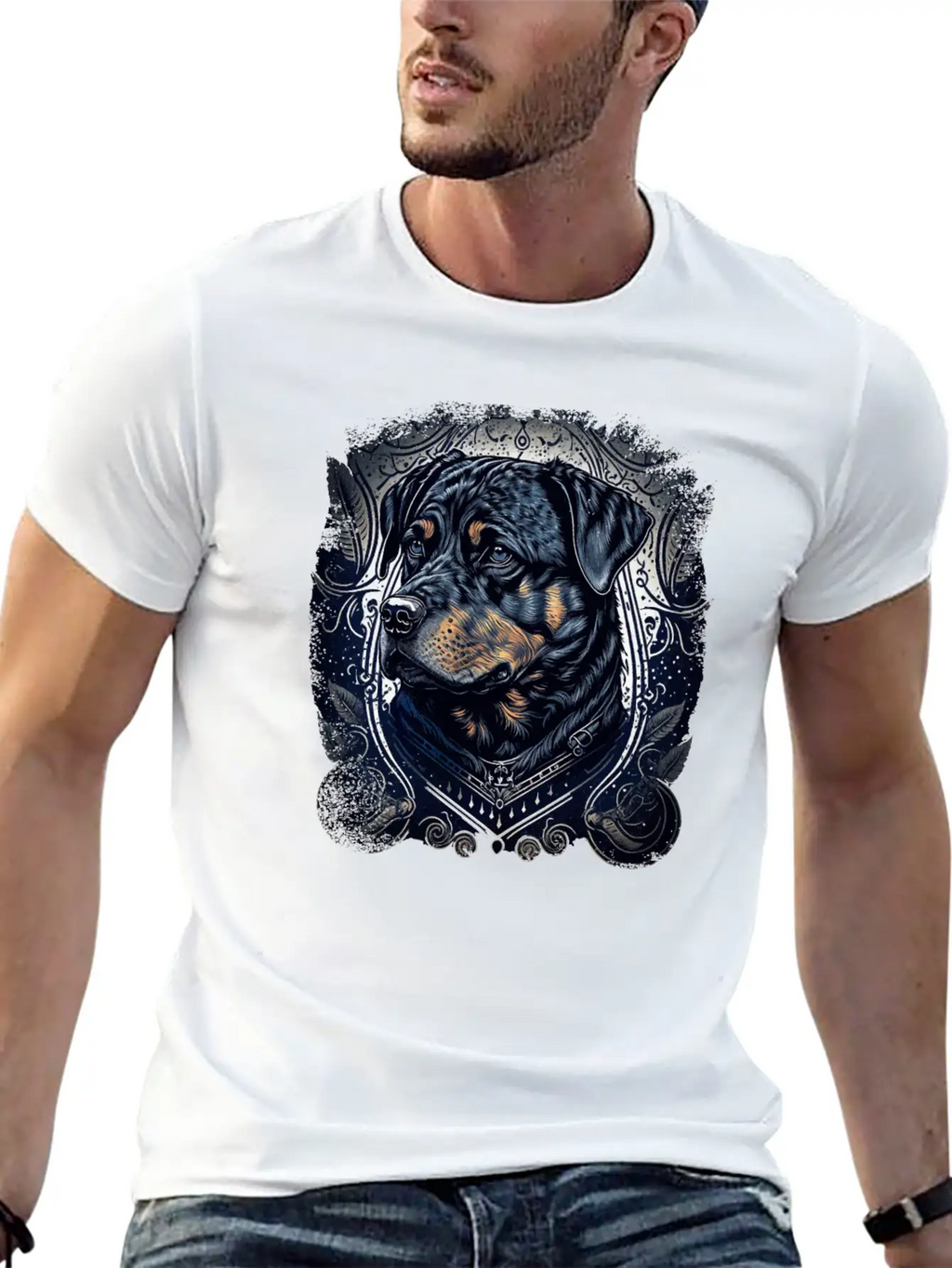 Dark Rottweiler Love Relaxed Everyday Tee – Lightweight And Durable Cotton