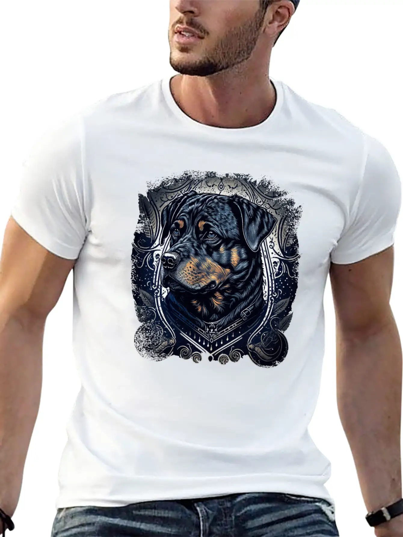 Dark Rottweiler Love Relaxed Everyday Tee – Lightweight And Durable Cotton
