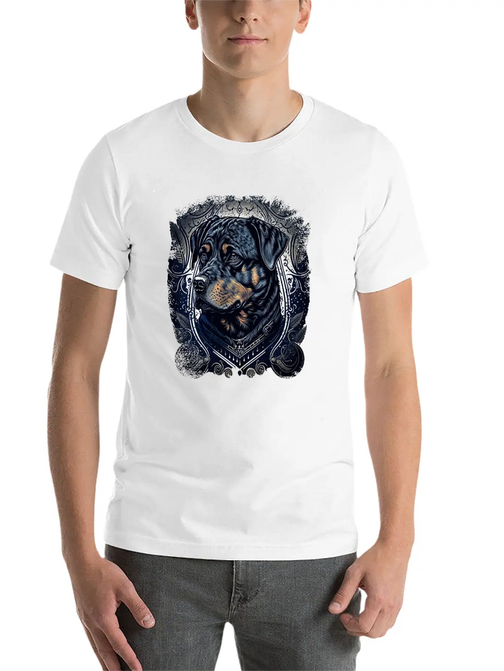Dark Rottweiler Love Relaxed Everyday Tee – Lightweight And Durable Cotton