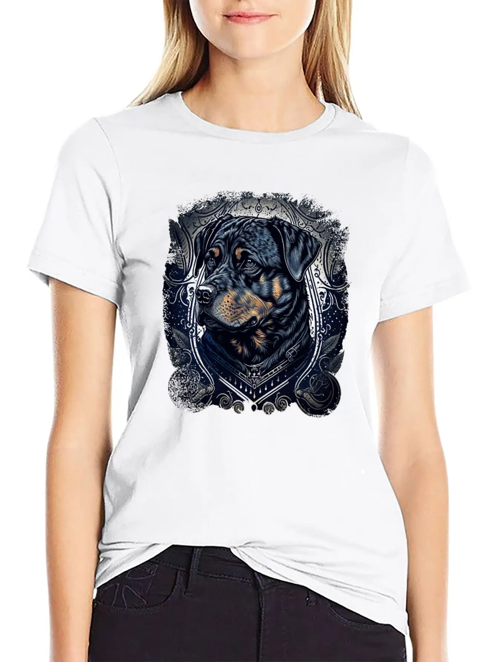 Dark Rottweiler Love Relaxed Everyday Tee – Lightweight And Durable Cotton