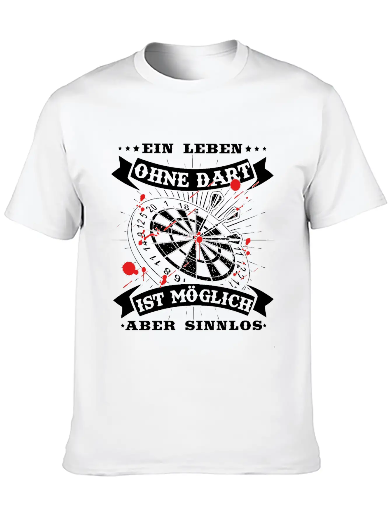 Dart T-Shirt A Life Without Darts Is Possible Timeless Short Sleeve Tee – Comfy And Minimalist Design