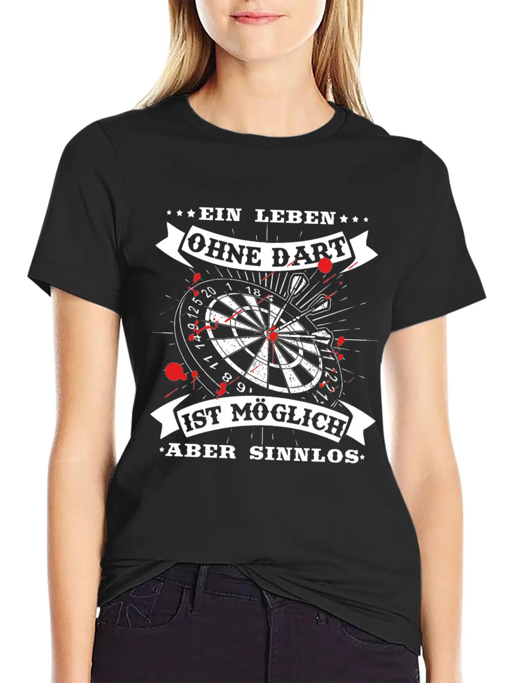 Dart T-Shirt A Life Without Darts Is Possible Timeless Short Sleeve Tee – Comfy And Minimalist Design