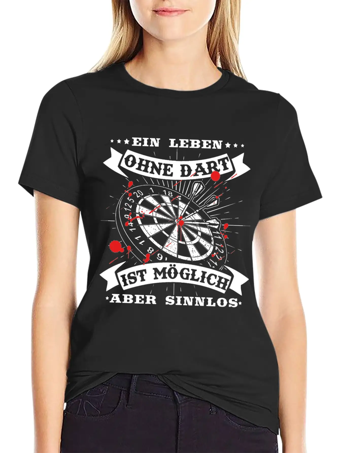 Dart T-Shirt A Life Without Darts Is Possible Timeless Short Sleeve Tee – Comfy And Minimalist Design