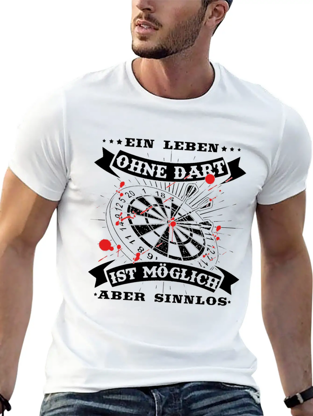 Dart T-Shirt A Life Without Darts Is Possible Timeless Short Sleeve Tee – Comfy And Minimalist Design